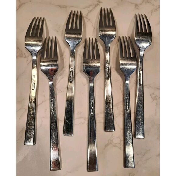 Dansk Meridian 18/10 Dinner Forks Stainless Glossy 8.25" Set of 7 | EUC Dining - Picture 4 of 4
